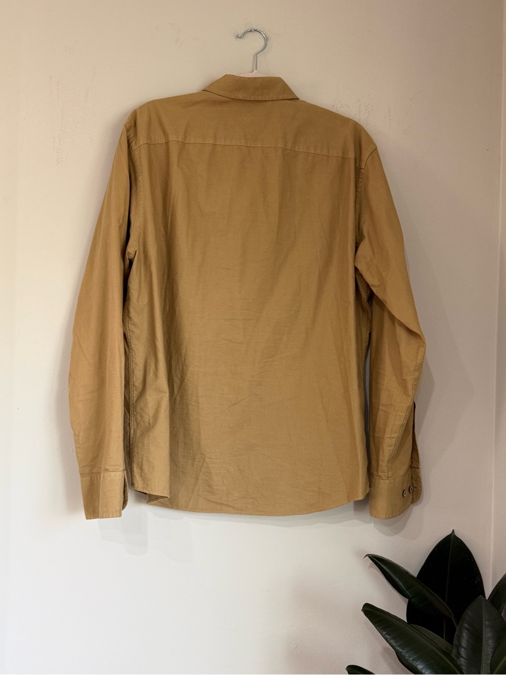 UNTUCKit Men’s Tan Cotton Long Sleeve Utility Button Down Shirt L - Picture 5 of 7